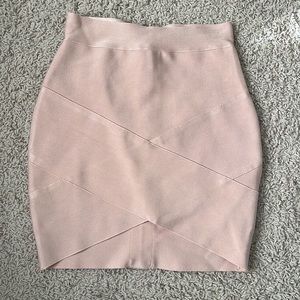 High waisted rayon elastic blush pink mini skirt Womens Size M - only worn once!